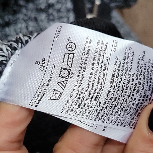 Gap Size Small Black and White Marled Tunic Sweater - Picture 4 of 5